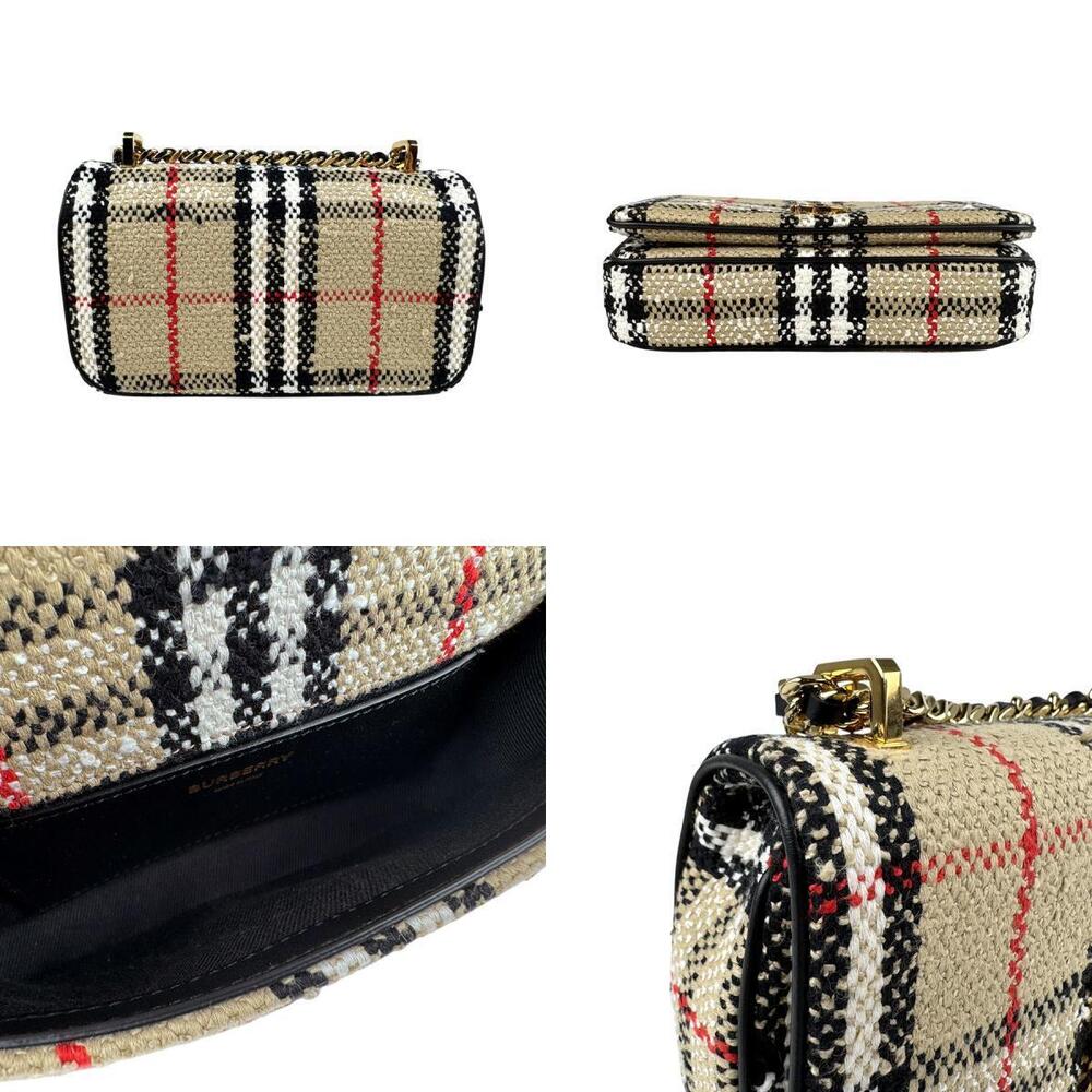 Burberry shoulder bag canvas metallic Beige Tan black gold - Picture 3 of 4